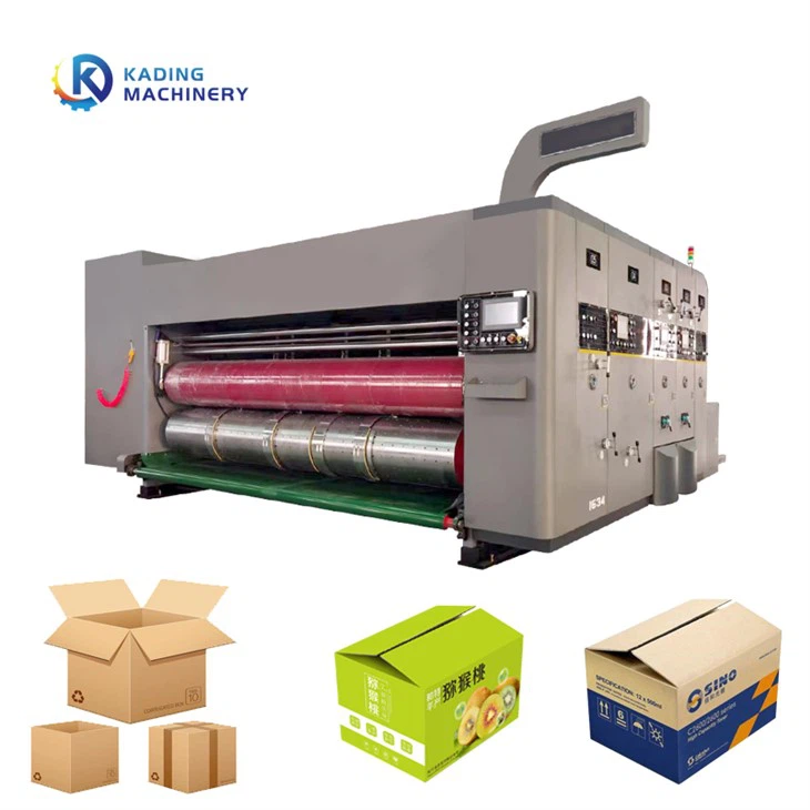 PLC -besturingssysteem Printer Slotter Die Cutter Machine met afdrukken in waterbasis